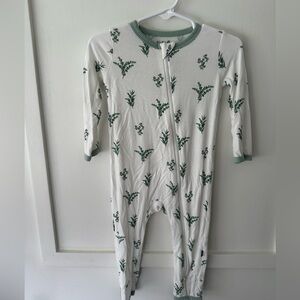 Kyte Baby Zip Romper Eucalyptus